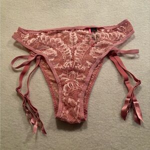La Senza cheeky panty with garters attached, size small.